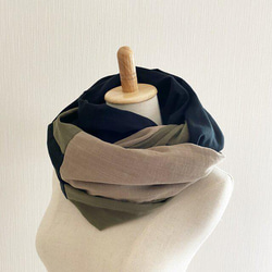日本製造♡高品質蓬鬆平板雙層紗質圍脖♡卡其色、黑色、沙米色 第12張的照片