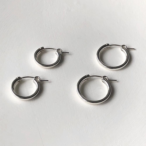 シルバー925 フープピアス 15mm or 19mm ピアス（フープ） MOARI
