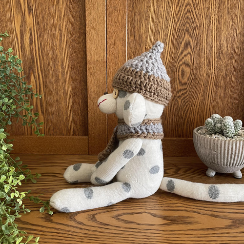 グレーの猫ちゃん(男の子) ソックキャット ソックモンキー  猫ぬいぐるみ グレーの猫ちゃん(男の子) ソックキャット ソックモンキー 猫