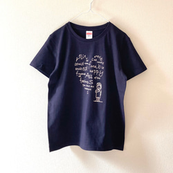 Tシャツ「heart」ネイビー 2枚目の画像