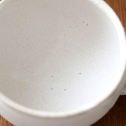 白マット釉のざっくりほっこりマグカップ 10枚目の画像