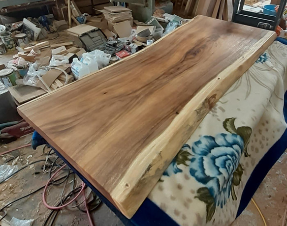 ダイニングテーブル モンキーポット オイル塗装 二枚継ぎ ダイニング  