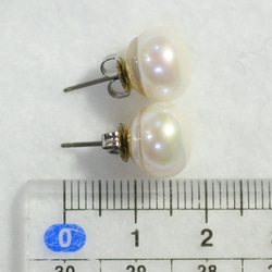 （一分）淡水珍珠單耳環（超大11mm，鈦柱） 第5張的照片