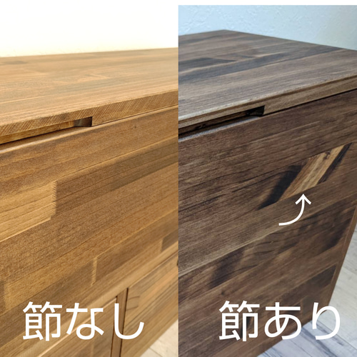 スタイリッシュなキャスター付3段サイドチェスト チェスト