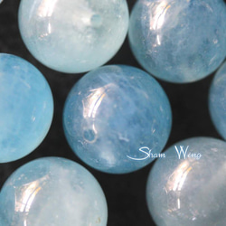 天然石✿高品質アクアマリン約10～10.5mm☆2粒✧サンタマリアカラー 4枚目の画像