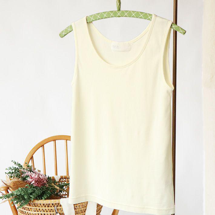 コットン　スムース　抗菌　タンクトップ