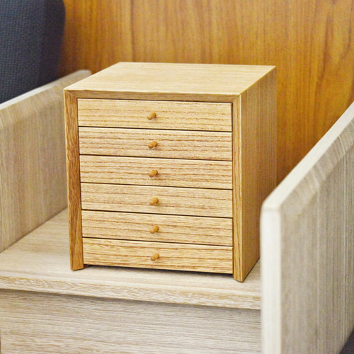 受注生産】桐の6段小引出し 木製ジュエリーボックス