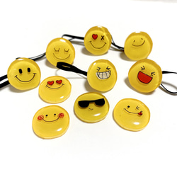 スマイル ミニヘアゴム【2個セット】ゴム付け替え可能【SMILE ニコ