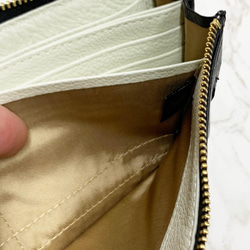 日本製　上質　クライン・カルー　オーストリッチ　薄型　ロングウォレット　長財布　L字ファスナー　エキゾチックレザー 7枚目の画像