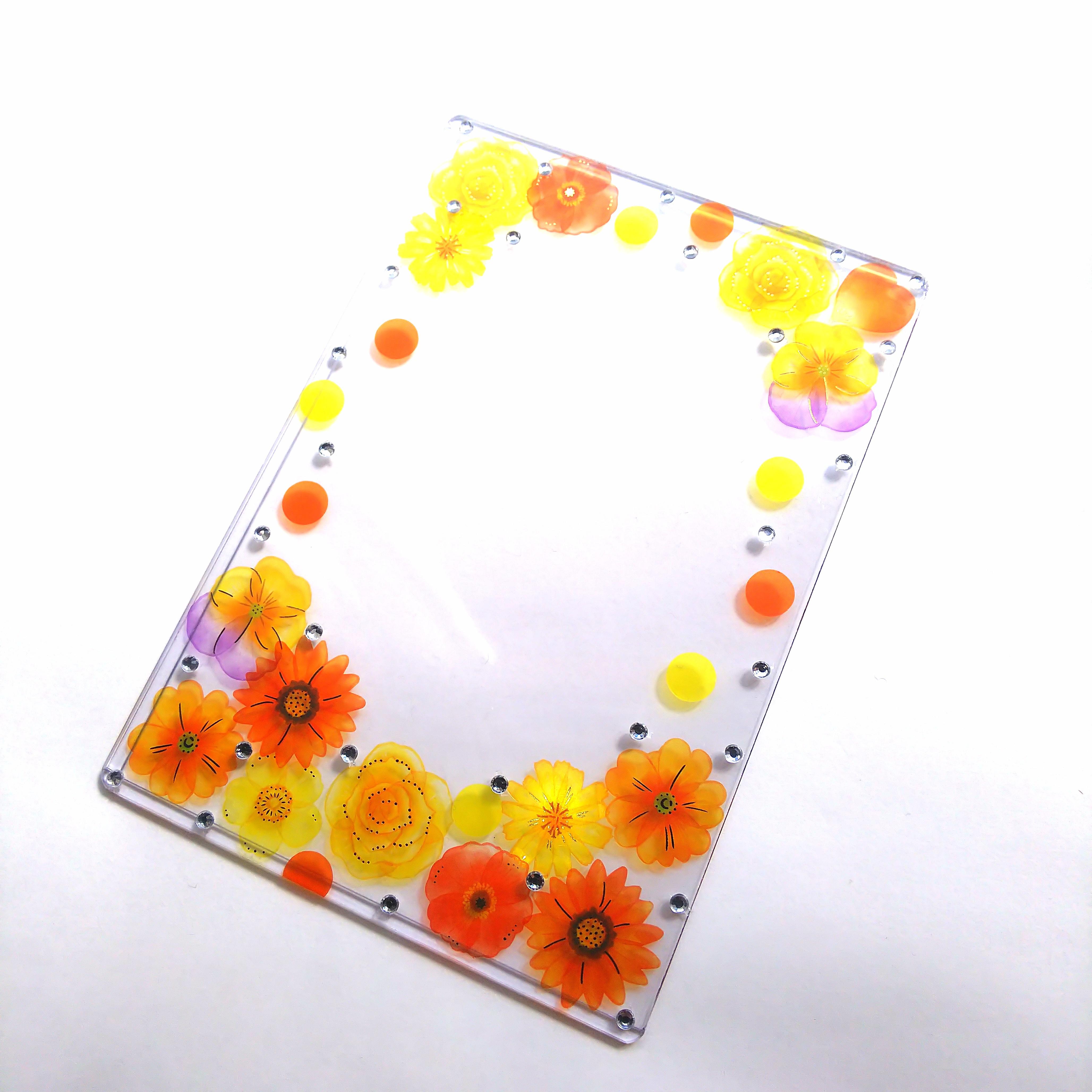 硬質カードケースデコ B7 推しカラー デコ 硬質カード 送料込み