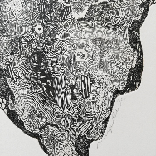 銅版画作品 「石の中の一軒家」 版画 ほりみゆき (MIYU) 通販 13612189