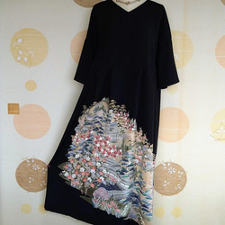 正絹シルク★着物リメイク 和洋服 チュニック ワンピース　七五三　結婚式などにも a4a1e617b51c57e88a71d73e3ff9e9