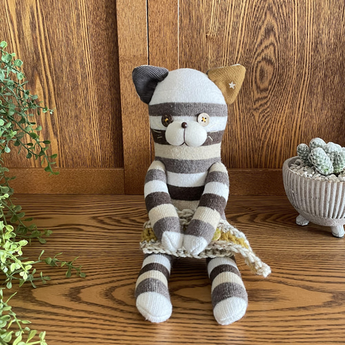 100%正規品 ソックモンキー☆ネコちゃん 通販 73⭐︎surf ぬいぐるみ ぬいぐるみ