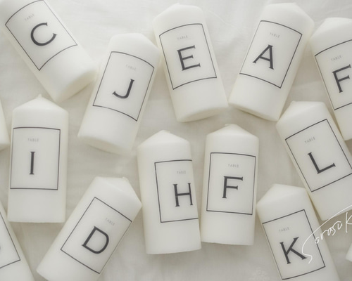 結婚式　テーブルナンバー　キャンドル　リボン fbba02ce1b307fd312bb6b37bc3c2f