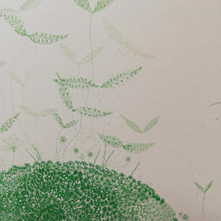 銅版画作品 「こけだま」 3枚目の画像