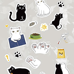 【ステッカー】高質感白底防水貼紙-OH MY CAT LADY White Sticker 第1張的照片