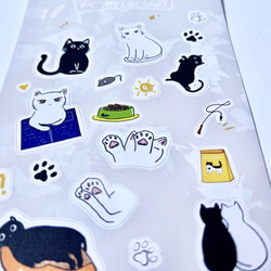 【ステッカー】高質感白底防水貼紙-OH MY CAT LADY White Sticker 第3張的照片
