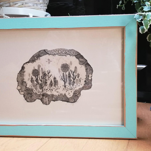 木口木版画作品 「月世界」 版画 ほりみゆき (MIYU) 通販