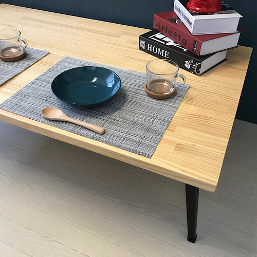 送料無料】 ローテーブル 長方形 120cm 70cm パイン 折りたたみ脚 