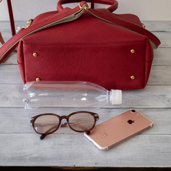 2way Bag 高品質真皮單肩包帶袋成人優雅【沙米色】 第8張的照片