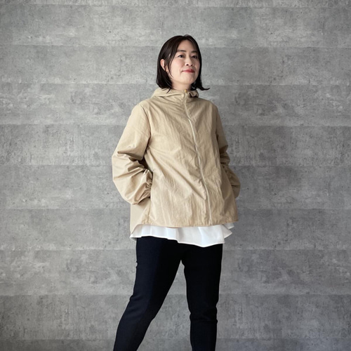 keep my closet バックギャザーパーカーブルゾン　ベージュ　フリー keep my closet バックギャザーパーカーブルゾンベージュフリー