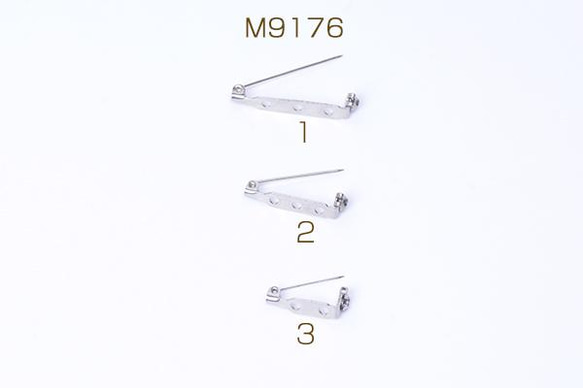 M9176-1 30個  ステンレス製 ブローチピン  3X（10ヶ） 1枚目の画像
