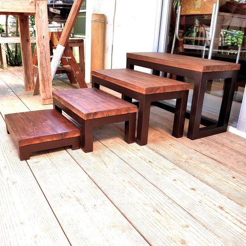 踏み台 4段 ダークブラウン 段差 ステップ ディスプレイ台 植木台