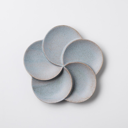サンドライトグレー5つ仕切りプレート 中皿 ◯よ工房 通販 13613712