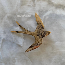 鳥 ブローチ 花 入学式 卒業式 コサージュ 18k ブローチ