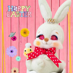メルヘン♡レトロなウサギさん(ミント) ～ Easter bunny version～ 6枚目の画像