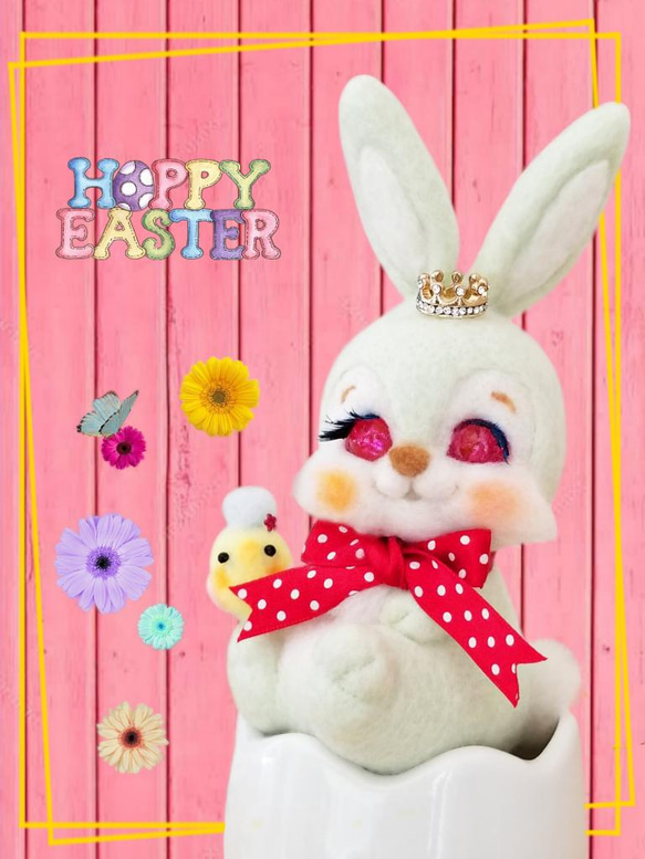 メルヘン♡レトロなウサギさん(ミント) ～ Easter bunny version～ 6枚目の画像