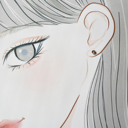 【天然石スモーキークォーツのシンプルな一粒スタッドピアス】ブラウン / 4mm /サージカルステンレス/つけっぱなしok 10枚目の画像