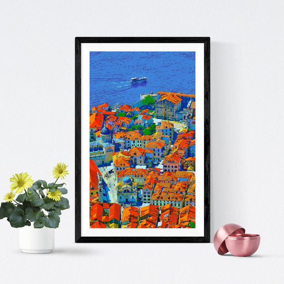 アートポスター】クロアチア ドゥブロヴニクの街（作品No.332） 写真