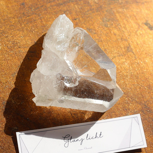 レインボー入り クローライトインクォーツ 天然石 水晶 原石 鉱物 クラスター 5枚目の画像