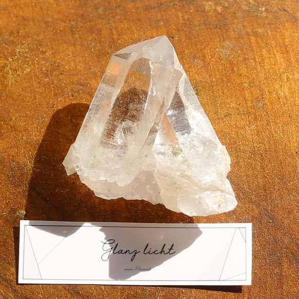 レインボー入り クローライトインクォーツ 天然石 水晶 原石 鉱物 クラスター 1枚目の画像