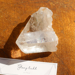 レインボー入り クローライトインクォーツ 天然石 水晶 原石 鉱物 クラスター 4枚目の画像