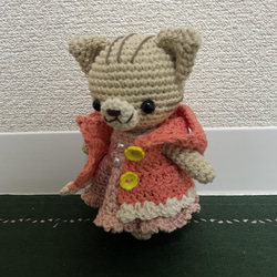 【送料無料】癒しのあみぐるみ　おでかけねこちゃん　ハンドメイド 4枚目の画像