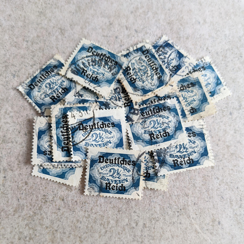 アンティーク】ドイツ/ ヴィンテージ公用切手チケット枠10枚