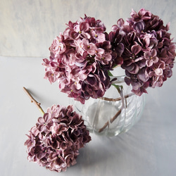 布花　染め花　アートフラワー　アンティーク風　 花たばブーケ2点セットおまとめ アートフラワーパーツ・染花 ・布花】シェリー／ロイヤルブルー 造花