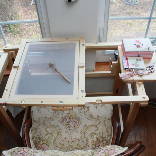 刺繍デスク D45(スリム型)【刺繍枠バー4800・サイドテーブル3000付属