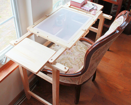 刺繍デスク D45(スリム型)【刺繍枠バー4800・サイドテーブル3000付属