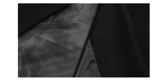 黑色 30%羊毛呢圓領簡約蝴蝶結大衣 法式復古中長款公主風外套 第4張的照片
