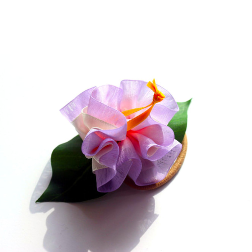 ハイビスカス・ヘアゴム／オーガンジー4個セット／フラに浴衣に