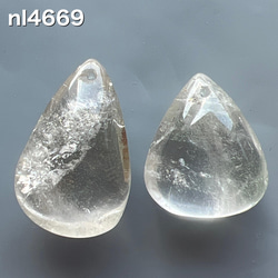 濁りあり 水晶 穴あきタンブル 2個セット nl 4669 天然石 pinky 通販