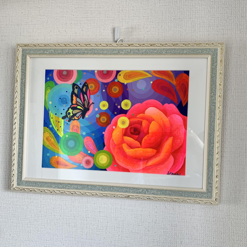 絵画「藤の花が咲いた」アクリル絵/新品額縁 絵画「藤の花が咲いた」アクリル絵/新品額縁 - 絵画激安