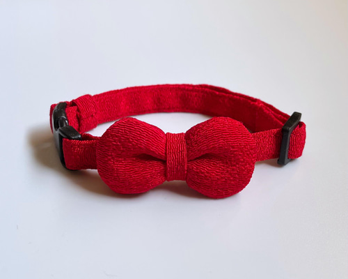 オプション取り外し可能リボン紹介☆縫い付け迷子 シュシュ猫首輪 名前74