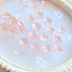 新作★10mm 桜のアセテートパーツ　シェルピンク 12枚目の画像