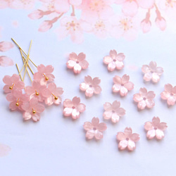 新作★10mm 桜のアセテートパーツ　ベビーピンク 16枚目の画像