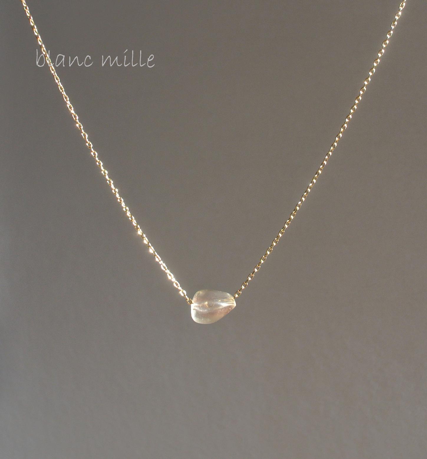 No.1800○*オレゴンサンストーン18金ゴールド シンプルネックレス○*レア天然石　ナチュラル K18ペンダント