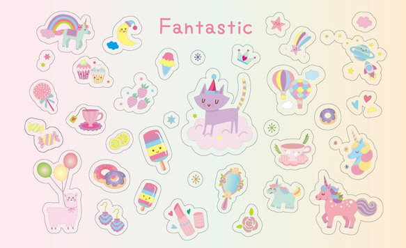 Original Design Clear Sticker - Fantastic by Seed Cone 1枚目の画像